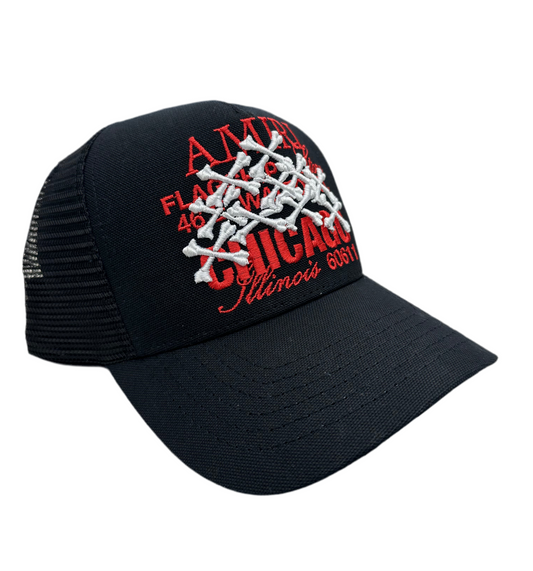 Amiri Chicago XO Bones Trucker Hat
