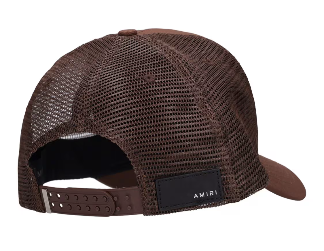 Amiri Core Logo Trucker Hat Brown