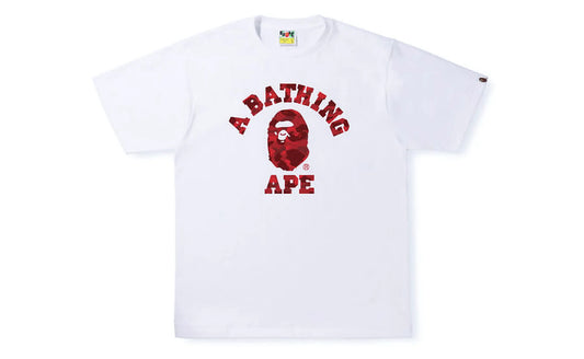 Bape Color Camo College Tee White/Red