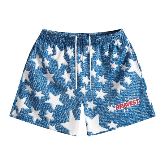 Bravest Studios Denim Star Shorts