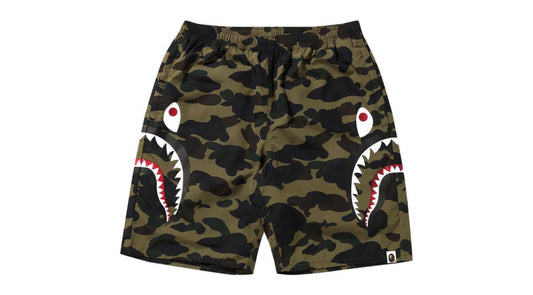 Bape 1st Camo Side Shark Beach Shorts