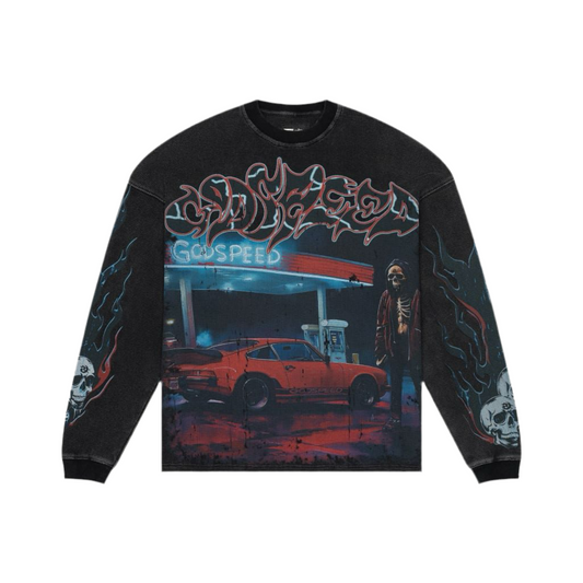 Godspeed Pit Stop L/S Thermal Black Wash