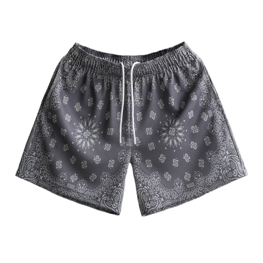 Bravest Studios Grey Paisley Shorts