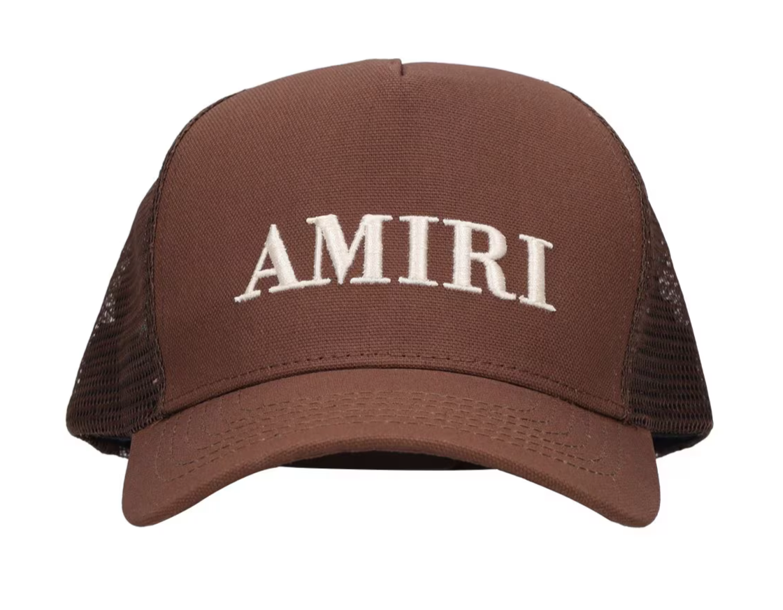 Amiri Core Logo Trucker Hat Brown