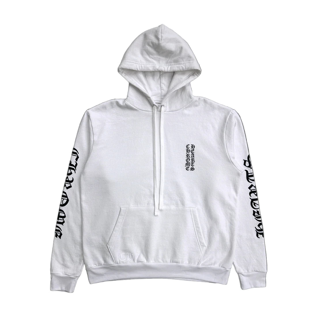 Chrome Hearts Vertical Logo Hoodie White