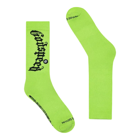 Godspeed OG Logo Socks Lime Green