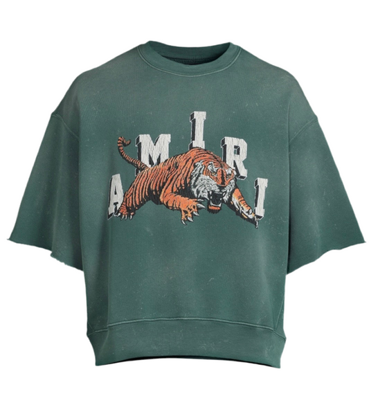 Amiri Vintage SS Tiger Crewneck Green