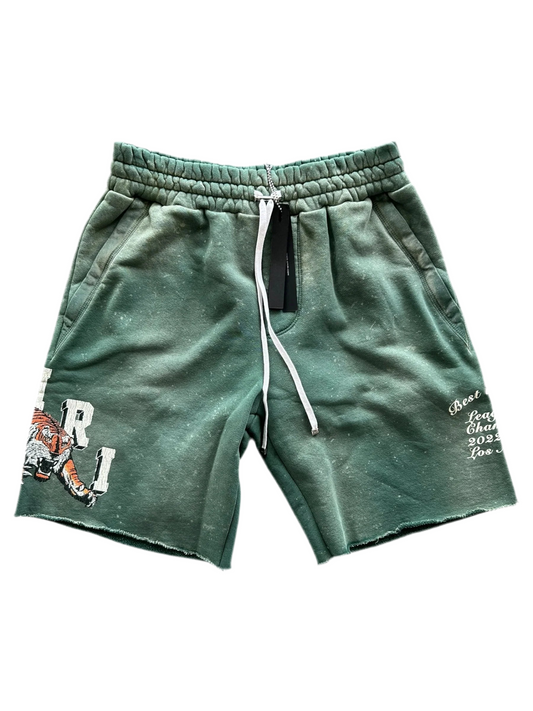 Amiri Vintage Tiger Sweatshorts Green