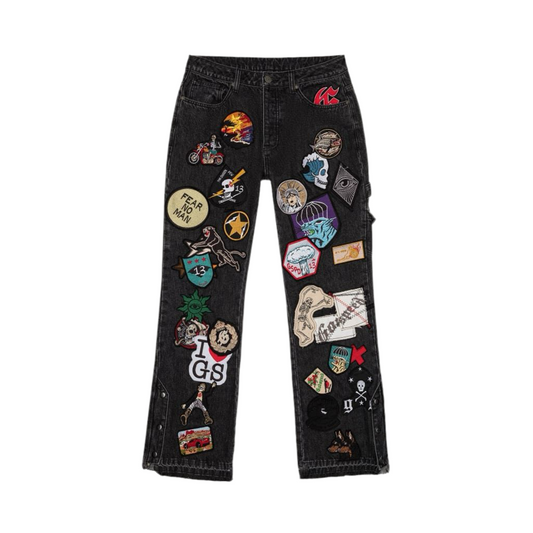 Godspeed Patchwork Denim Jeans Black