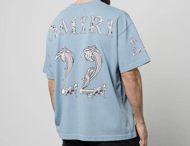 Amiri Oversized 22 Tee Ashley Blue