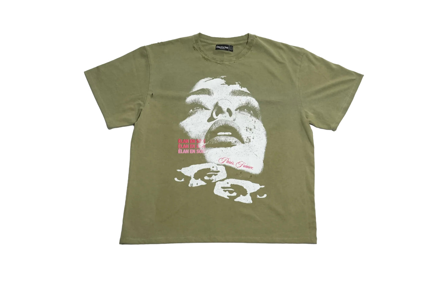 Elan En Soie They’re Here Tee Olive