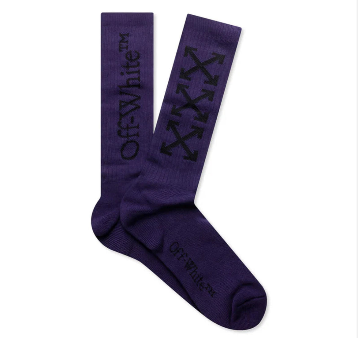 Off-White C/O Virgil Abloh Arrow Bookish Socks Purple / Black