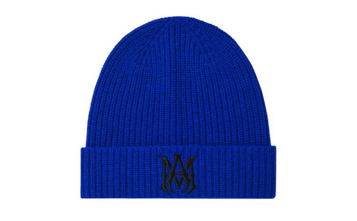 Amiri MA Logo Beanie Blue