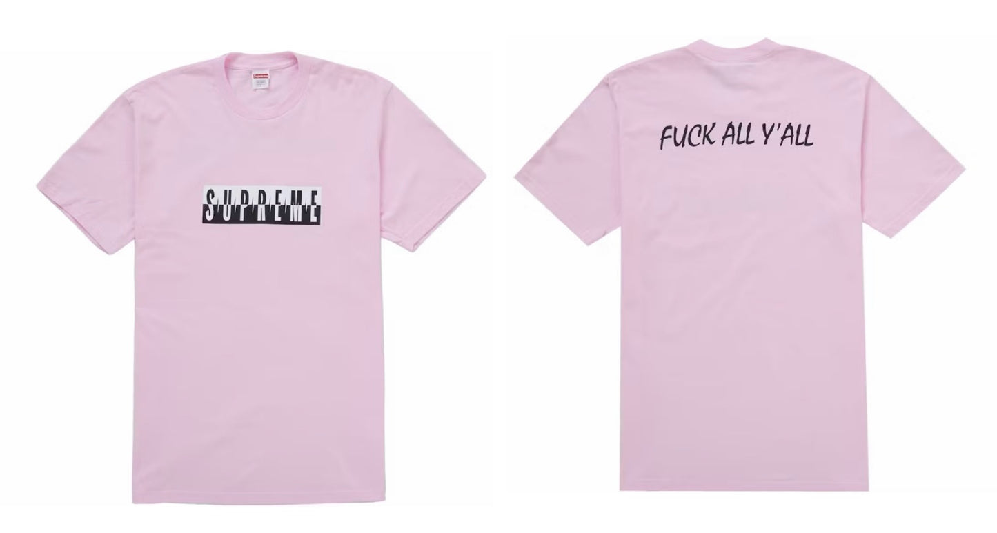 Supreme Split Logo Tee Pink