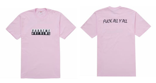 Supreme Split Logo Tee Pink