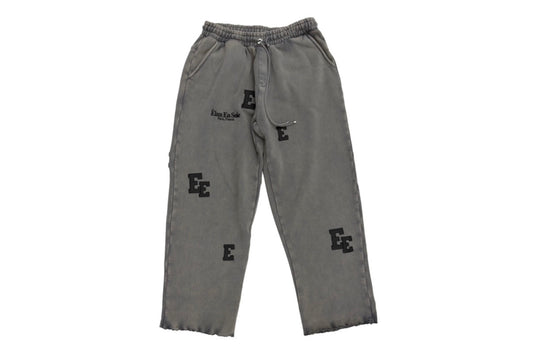 Elan En Soie 1:1 Leather Patch Sweatpants Grey