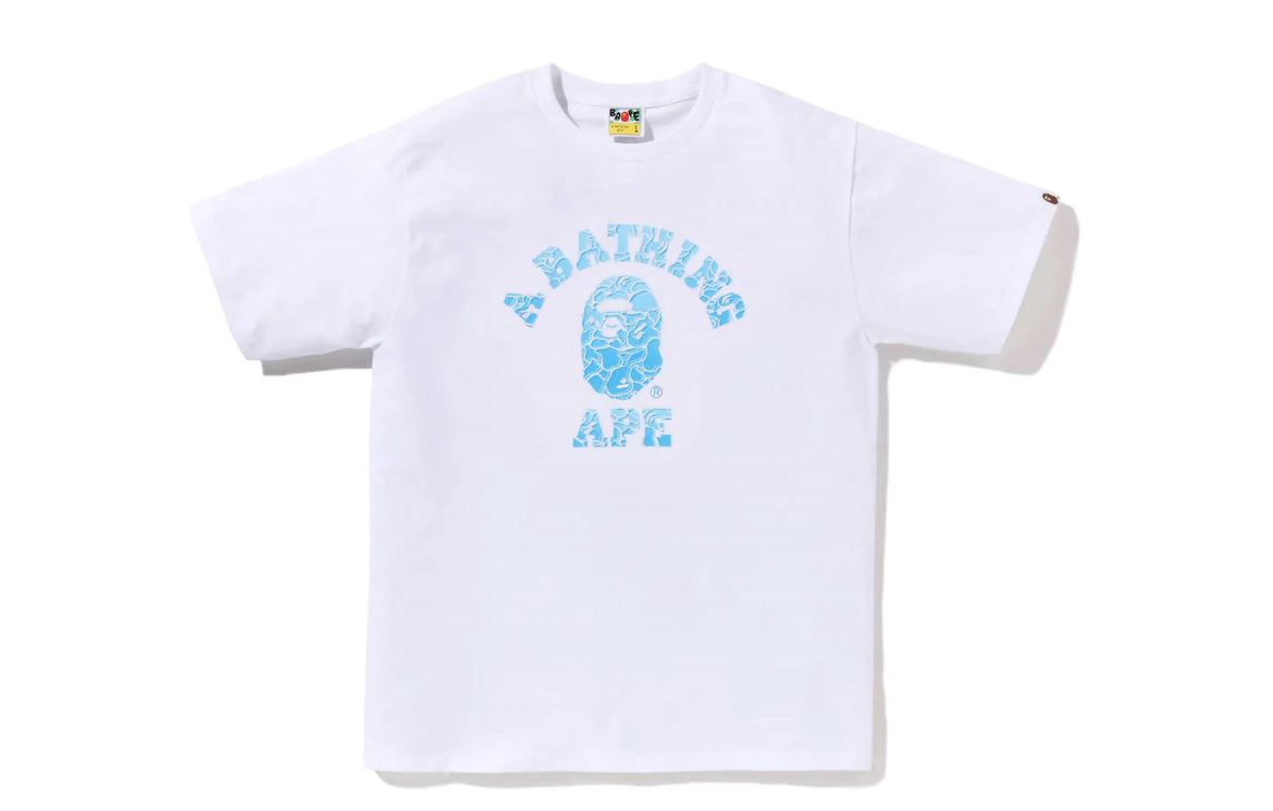 Bape ABC Sea Surface Camo College Tee White / Blue