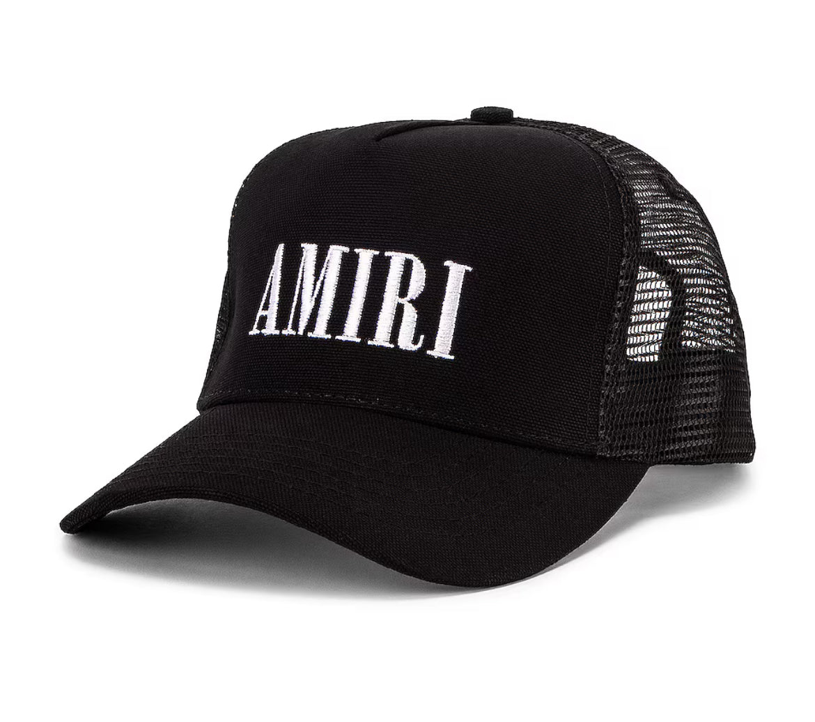 Amiri Core Logo Trucker Hat Black