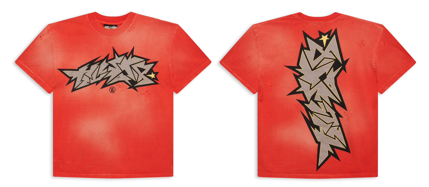 Hellstar Crack Print Tee Red (Unreleased)