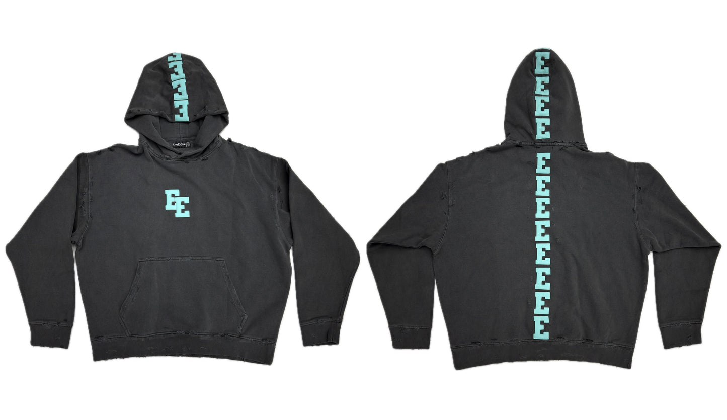 Elan En Soie 1:1 Leather Spine Hoodie Grey / Tiffany