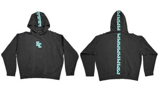 Elan En Soie 1:1 Leather Spine Hoodie Grey / Tiffany
