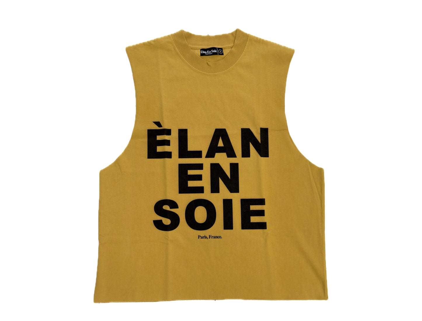 Elan En Soie Tourist Sleeveless Tee Mustard Yellow