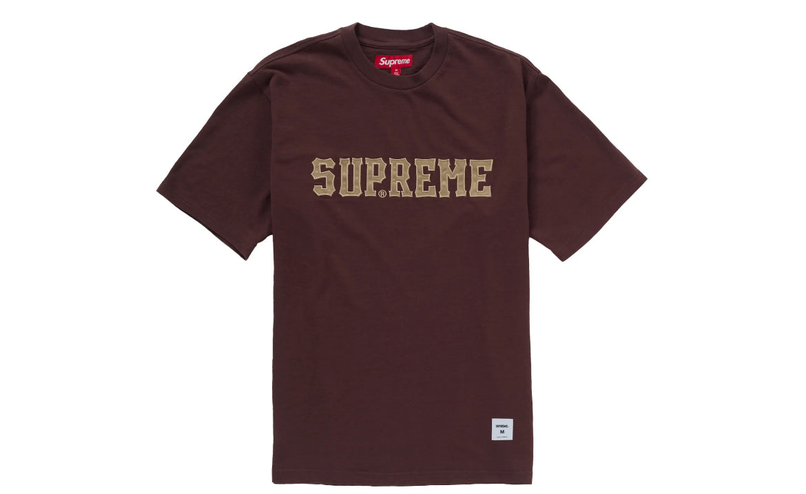 Supreme Twill Appliqué Tee Brown