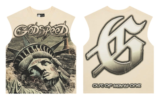 Godspeed Sunken Liberty 2 Sleeveless Tee Bone