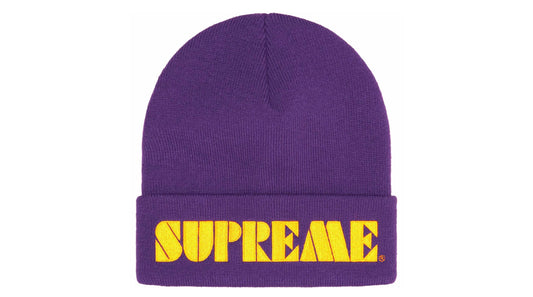 Supreme Sports Stencil Beanie Purple