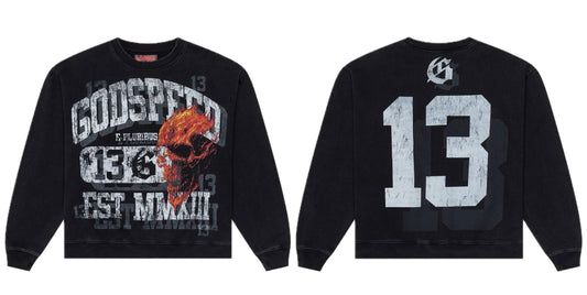 Godspeed Seeing Double Sweatshirt Black Wash