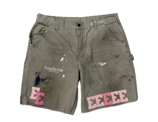 Elan En Soie 1:1 Jean Shorts Taupe