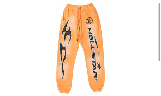 Hellstar Fire Orange Sweatpants