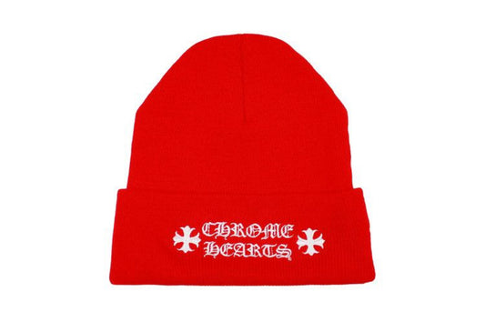 Chrome Hearts Logo Beanie Red