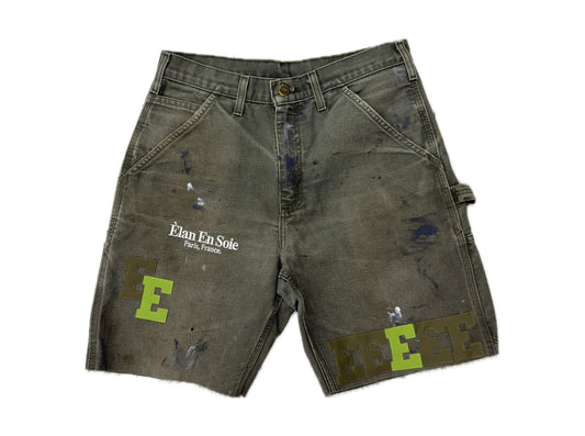 Elan En Soie 1:1 Jean Shorts Olive