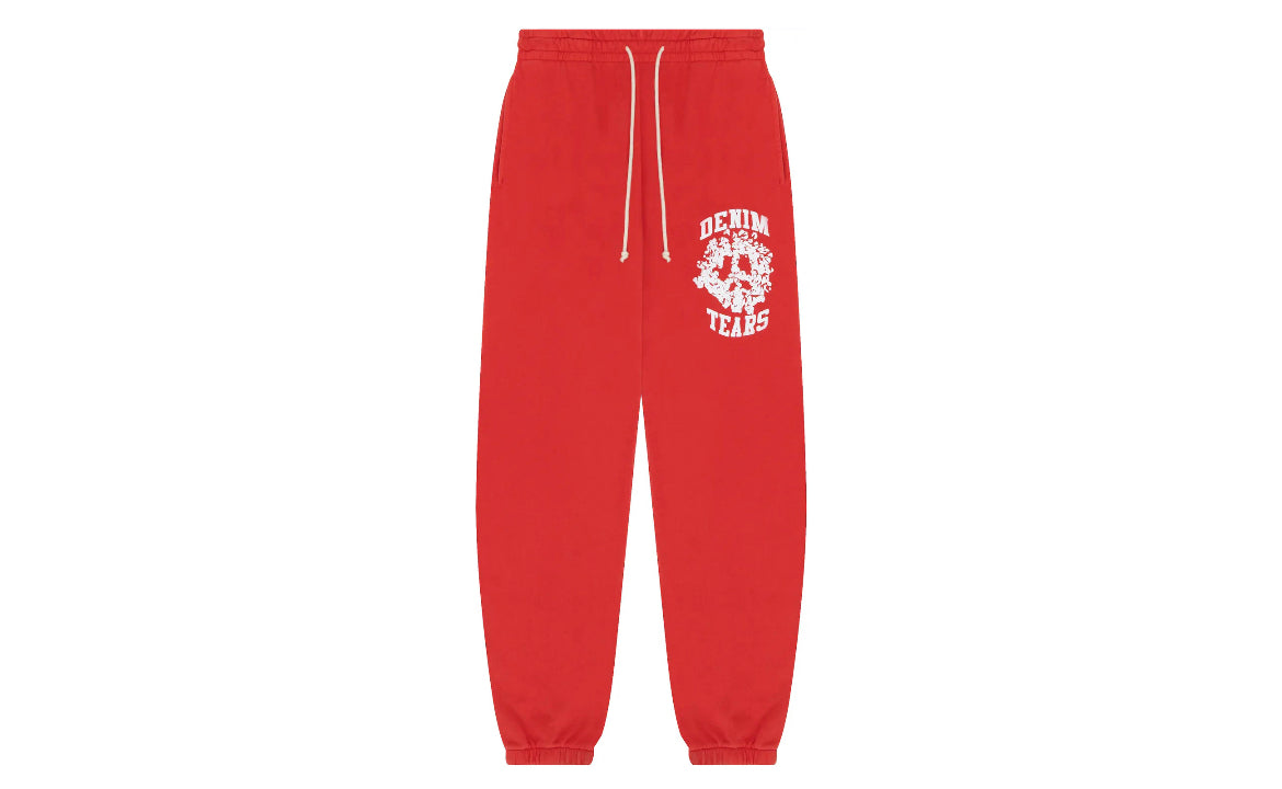 Denim Tears Cotton Wreath Peace University Sweatpant Red