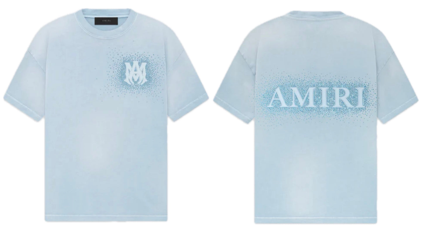 Amiri Crystal Burst Heavyweight Tee Ashley Blue