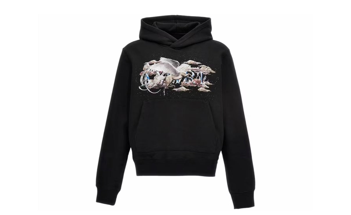 Amiri Pegasus Script Hoodie Black