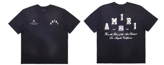 Amiri Vintage Collegiate T-Shirt Black