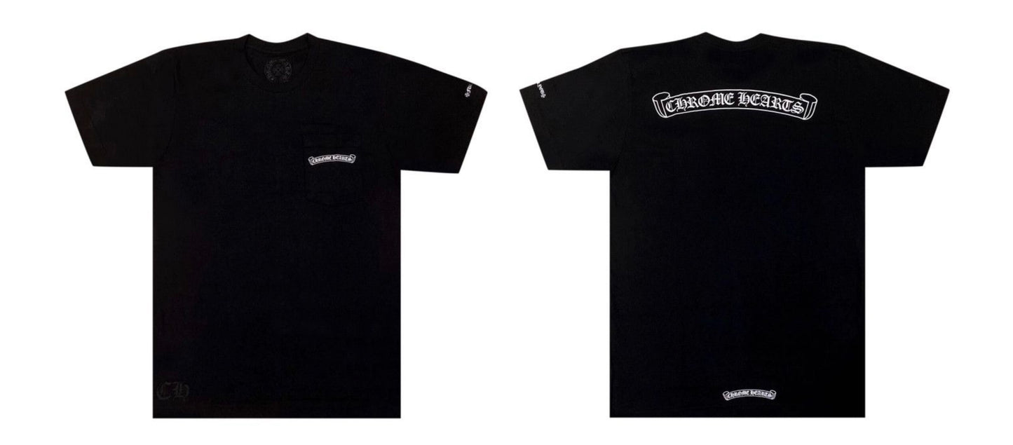 Chrome Hearts Scroll Logo Tee Black