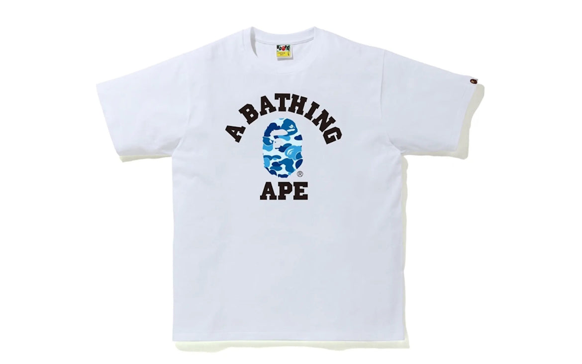 Bape ABC Camo College Tee White / Blue