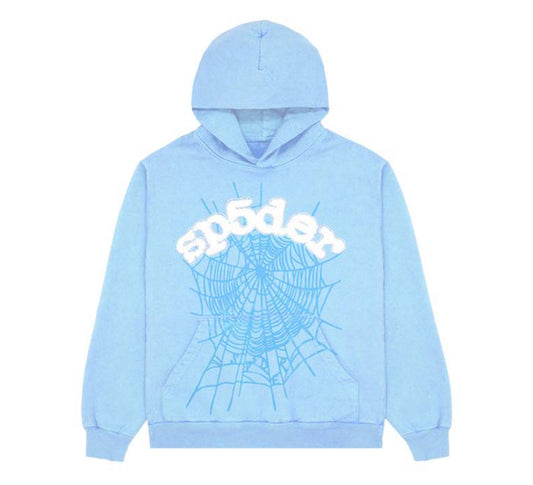 Sp5der Web Hoodie Sky Blue