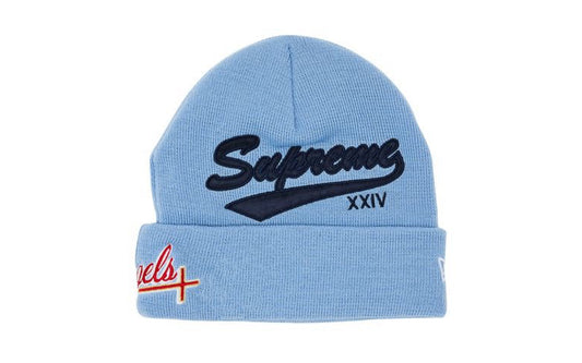 Supreme x New Era Stacked Beanie Blue