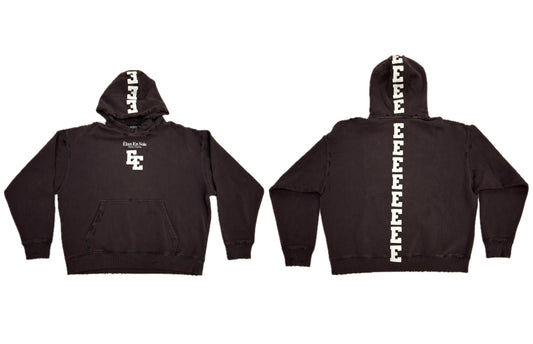 Elan En Soie 1:1 Leather Spine Hoodie Brown / White
