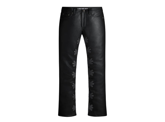 Lost Shdws Leather Jeans Black / Black