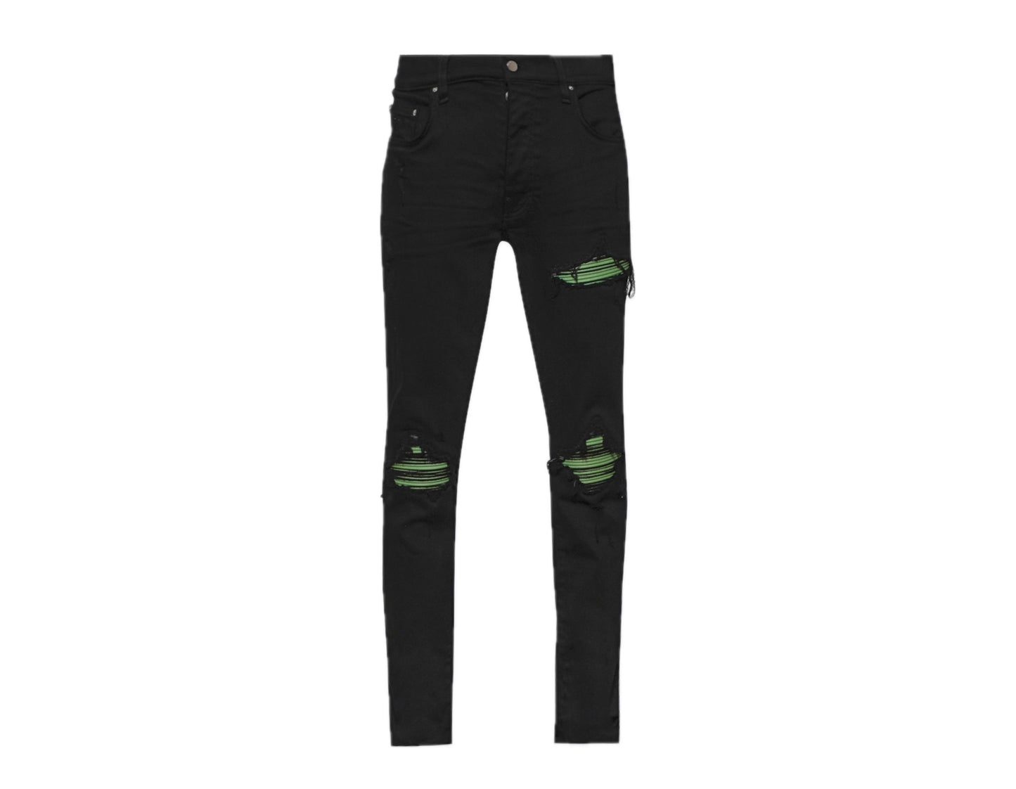 Amiri MX1 Green Patch Jeans Black OD