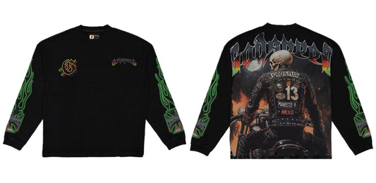 Godspeed Biker Nation T-Shirt Black Wash