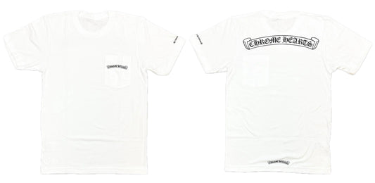 Chrome Hearts Scroll Logo Pocket Tee White