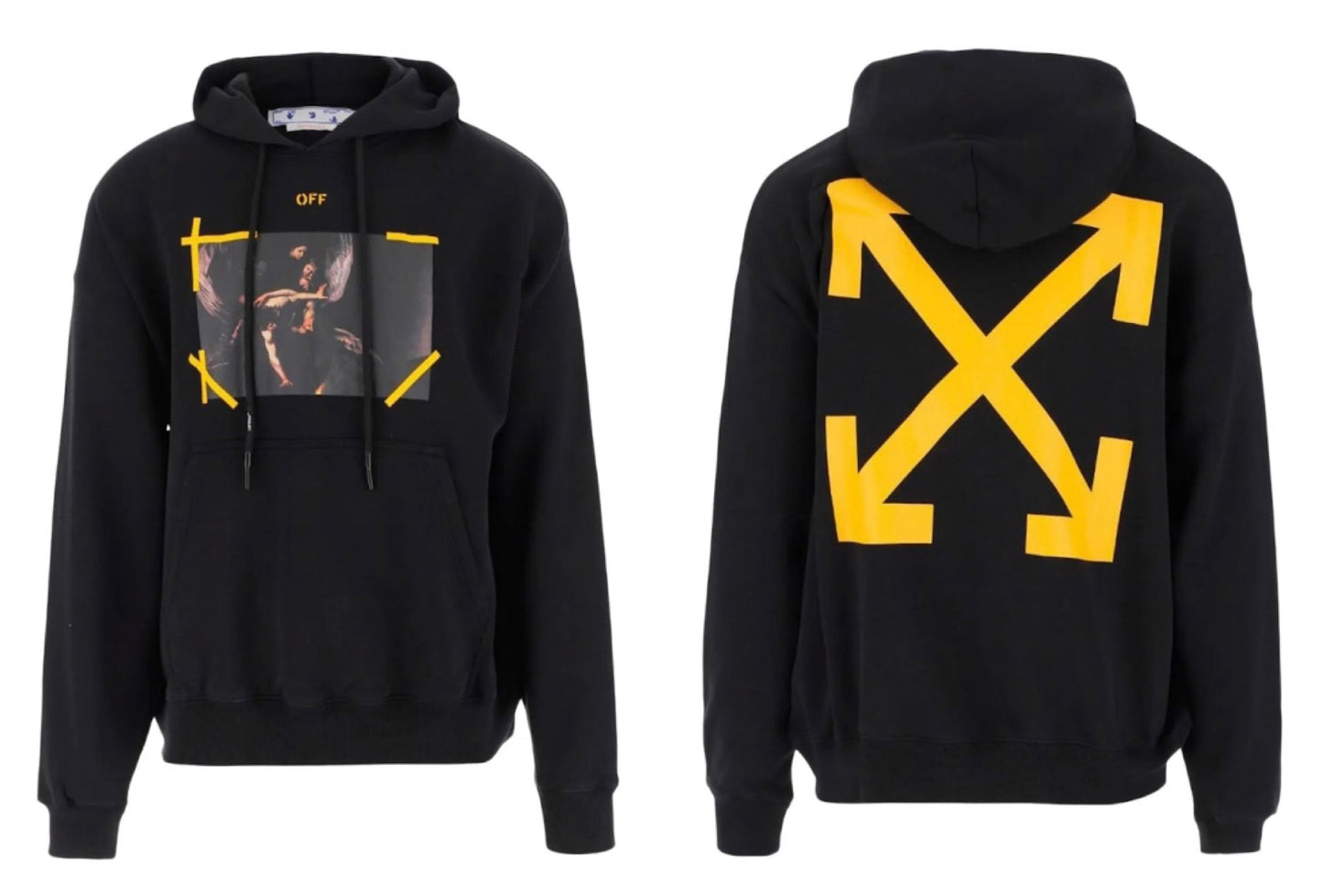 Off-White Arrow Caravaggio Mercy Skate Hoodie Black