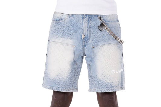 Guapi Steel Plate Carpenter Shorts Aqua Blue