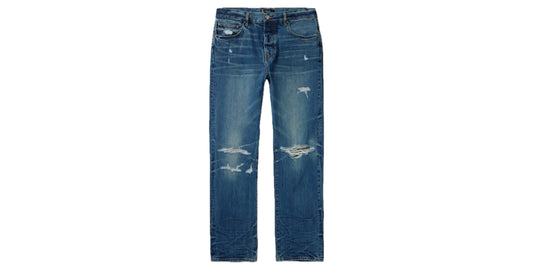 Amiri Fractured Straight-Leg Distressed Jeans